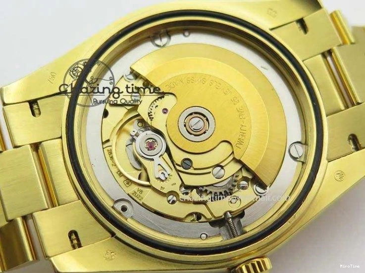 MiroTime 0219 DayDate 40mm BP-Maker 228238 YG Wrapped Gold Roman Dial (Fluted Bezel) On YG Bracelet ETA Attractive 3848